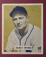 1949 Bowman Early Wynn #110 HOF Vintage Baseball Card Cleveland Indians