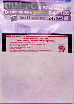 COMMODORE 64/128 & IBM PC -- POLE POSITION (THUNDER MOUNTAIN - DISK)