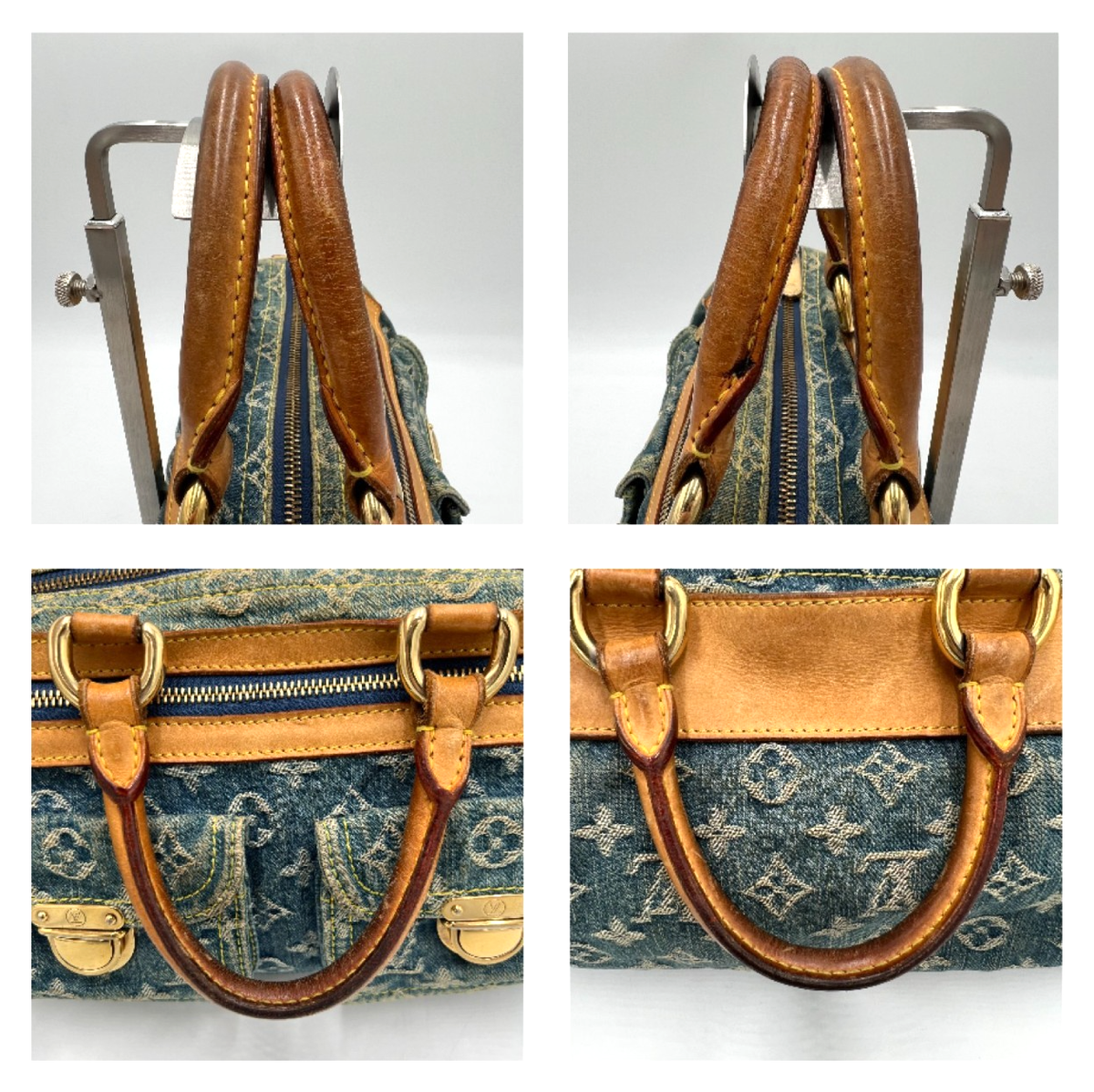 LOUIS VUITTON Monogram Denim Neo Speedy Hand Bag Blue M95019 Auth