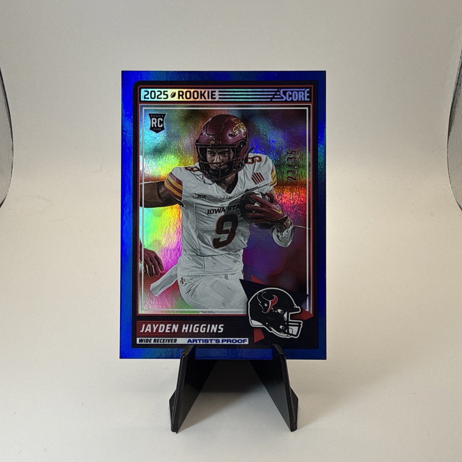2025 Panini Score - Jayden Higgins #55 Houston Texans - RC Artist's Proof /35
