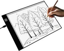A4 LED Light Box for Tracing and Drawing - Ultra Thin Adjustable Light Table,...