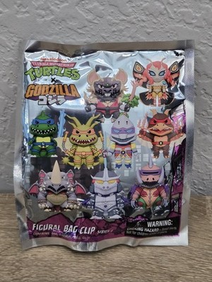 TMNT Turtles x Godzilla COMPLETE SET OF 11 Figural 3D Bag Clip