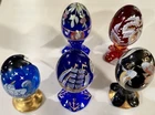 5 - Fenton Hand Painted Eggs On A Pedestal Signed And Numbered - Multiple Choice