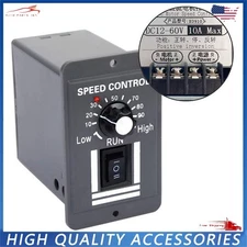 DC 12-60V 10A PWM DC Motor Variable Speed Controller CW CCW Reversible Switch US