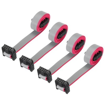 IDC 8Pin Flat Ribbon Cable, 1.27mm FC to FC Pitch, for 4Pcs 30cm