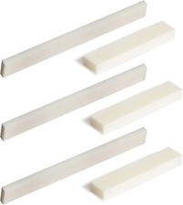 6Pcs Guitar Bone Nuts and Saddle, Blank Bridge 3Pcs Saddles