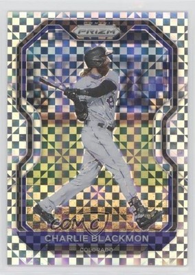 2021 Panini Prizm Tier II Power Plaid Prizm 19/75 Charlie Blackmon #150 1ax