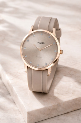 OOZOO Vintage Collection - Silikon-Armband - taupe - Damen - Strasssteine