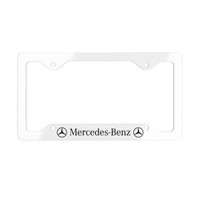 Mercedes-benz License Plate Frame - Premium White Aluminum Metal