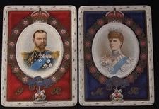 Swap Playing Cards - 2 X Old Wide Royalty King George V Queen Mary