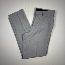 Kenneth Cole Mens Slim Fit Techni-Cole Performance Dress Pants, Gray 32x32