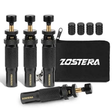 Adjustable Auto-Stop Tire Deflator Valve Kit (10-30 PSI) 4 PCS Screw-on Tyre