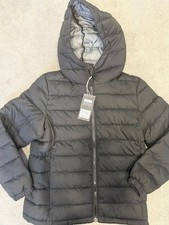 BRAND NEW NEXT BOYS QUILTED MIDWEIGHT HOODED JACKET COAT BLACK