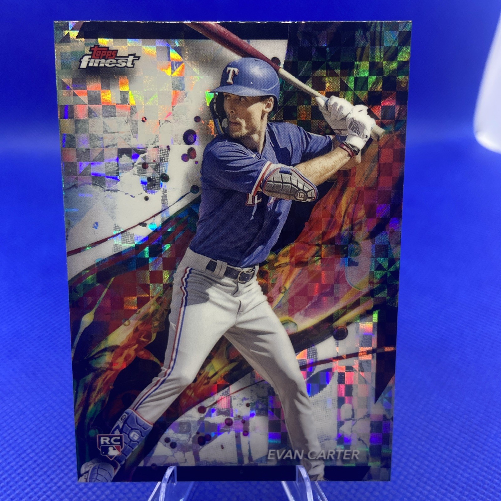 2024 Topps Finest - Common Evan Carter #62 Checkerboard Refractor (RC)