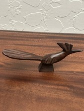 Ironwood Hand Carved Dark Wood Road Runner Bi...