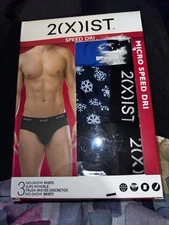2xist Micro Speed Dri 3 Pack No Show Briefs Underwear Multicolor Mens Size L