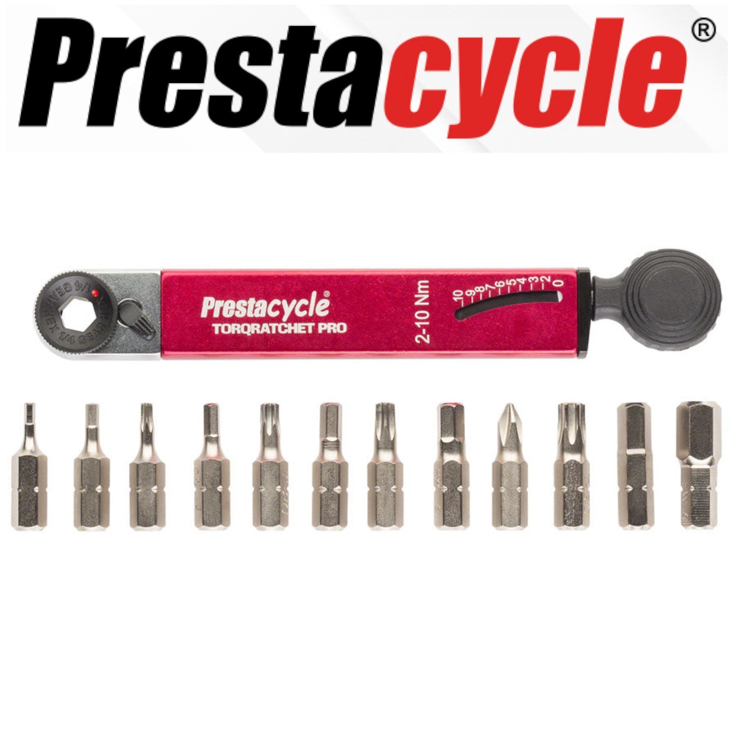 PRESTACYCLE TorqRatchet Pro Wallet Bike Wrench Hex/Torx Multitool Pack