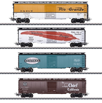 Marklin 45712 USA TINPLATE 4 piece Boxcar set RETRO HO | eBay