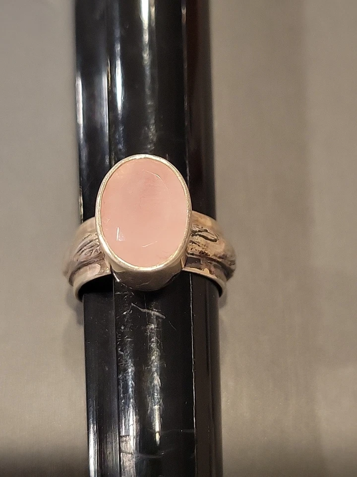Silpada Plata de Ley 925 Rosa Cuarzo Talla 9 Foto 3 de 4