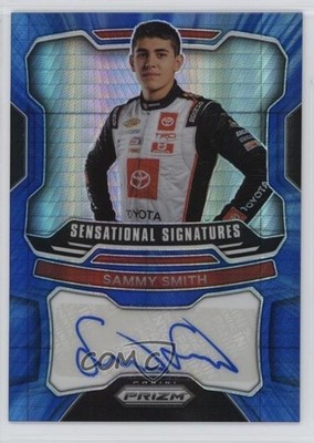 2022 Panini Prizm Blue & Carolina Hyper 31/50 Sammy Smith Rookie Auto RC 1u5y