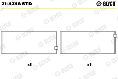GLYCO 71-4748 STD Pleuellager für GÜLERYÜZ,LIAZ BUS,MAN,MARBUS,NEOPLAN,OPTARE,OT
