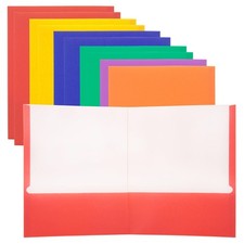 Portafolio de carpetas de papel de 2 bolsillos BAZIC Products, soporte para carpetas tamaño carta para...