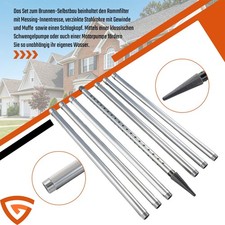 Rammbrunnen Set 5.15/7.15 m Brunnenbau Schlagbrunnen Bausatz Rammfilter + Rohre