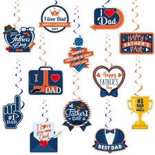 Happy Father  s Day Hanging Swirls Party Decorations - Father  s Day P