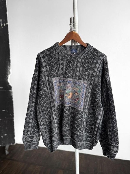 Men Daniel Hechter Sweater Grey Wool 40 /L / 48 #392Z
