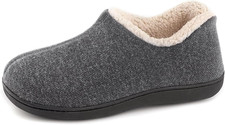 Women'S Indoor Loafer House Slippers with Memory Foam, Ladies Warm Closed Back H
