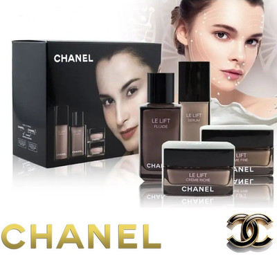 NEU Chanel Le Lift Geschenkset, Le Lift Serum + Flüssigkeit + Creme fein + Creme Riche, 4 Teile