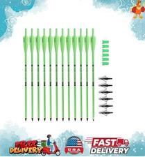 Crossbow Bolts 20inch Fluorescence Color Carbon Crossbow Hunting Arrows with