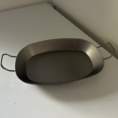 chg 5293 Eisenpfanne, Oval, Eisen, 37,5 x 27,5 x 4,5 cm  - NEU