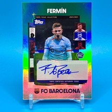 Topps Fermin Lopez FC Barcelona 23-24 Rookie Autograph Card Near Mint. rookie card picture