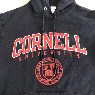 Cornell University Hoodie - XS - Champion Blue Kangaroo Pocket Graphic Print Use