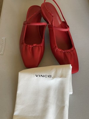VINCE SLINGBACK FLAT IN CRIMSON 8M/38,5