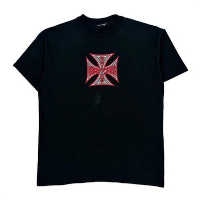90S West Coast Choppers Devil Ace Of Spades T-Shirt - Medium Black
