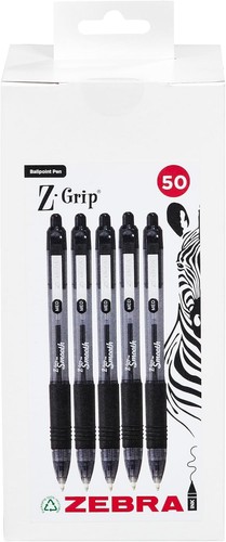 Penne A Sfera ZEBRA Z-Grip - Confezione Da 10 Colorate Con Punta 1.2mm