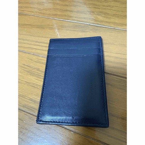 Bottega Veneta Cassette Credit Card Case Navy Leather Card Holder From Japan