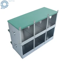 6 Compartment Heavy-Duty Chicken Nest Boxes Metal Poultry Nest Box Wall Mount