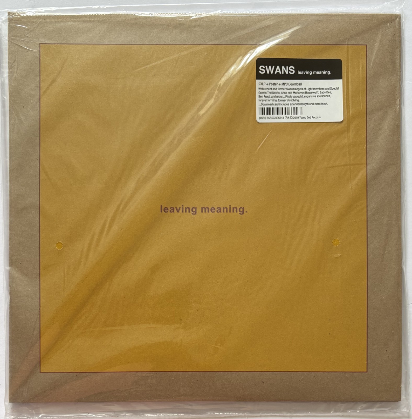 Swans Leaving Meaning Vinyl Record New Sealed 658457006313 Young God Records