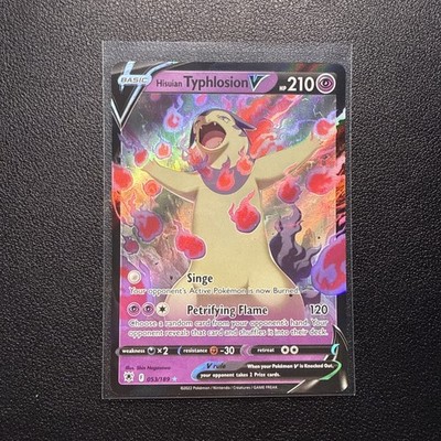 Hisuian Typhlosion V 053/189 Holo V Rare Astral Radiance Pokemon Near Mint