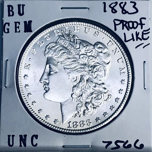 1883 BU GEM MORGAN SILVER DOLLAR UNC MS+++ U.S. MINT RARE COIN 7566