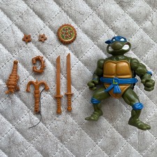 1990 Teenage Mutant Ninja Turtles TMNT Storage Shell Leonardo - Complete