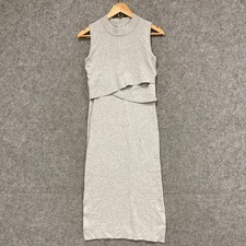 Ripe Dress Womens Size XS Grey Bodycon Ribbed Sleeveless Stretch 12225