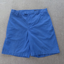 Greg Norman Shark Logo Golf Shorts Mens 36 Blue Chino Cotton 9" Y2K