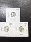 (3 Coins) 1946 P Silver Roosevelt Dimes