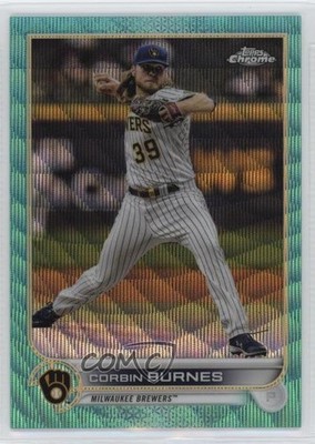 2022 Topps Chrome Aqua Wave Refractor 78/199 Corbin Burnes #167 lz7