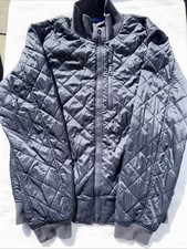 Barbour Quilted Bomber Jacket M Blue Mens Elm...