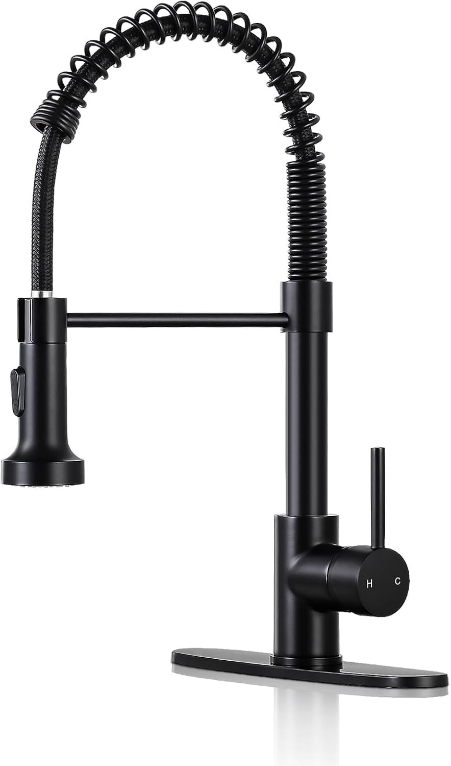 With Pull Down Sprayer Matte Black - Dual Mode Setting Single Ha